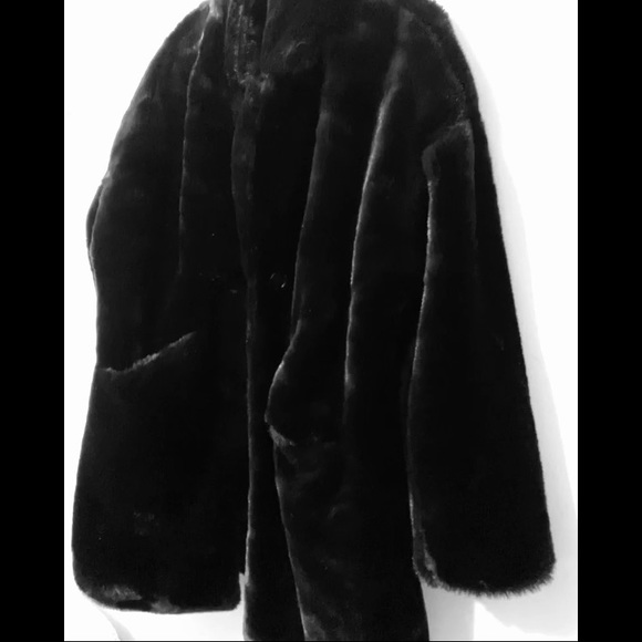 Black Faux Fur Coat - Picture 2 of 4